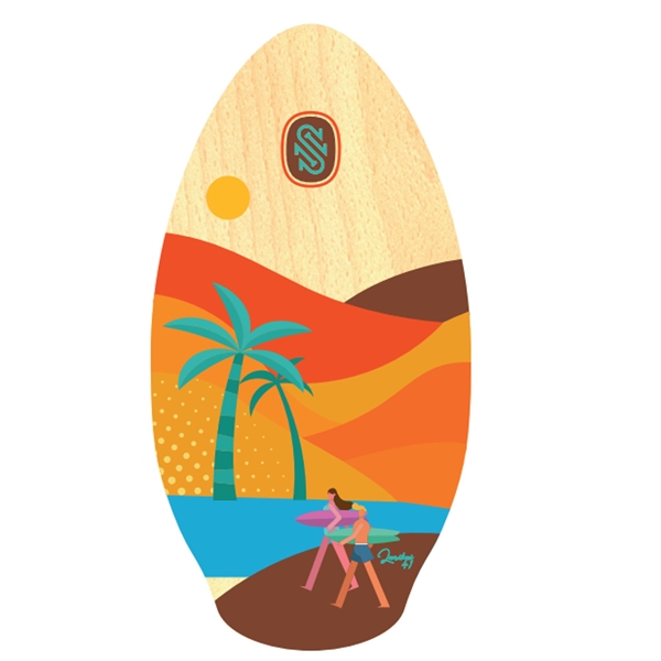 Skimboard Wood 37 - Kee Beach Orange/Yellow